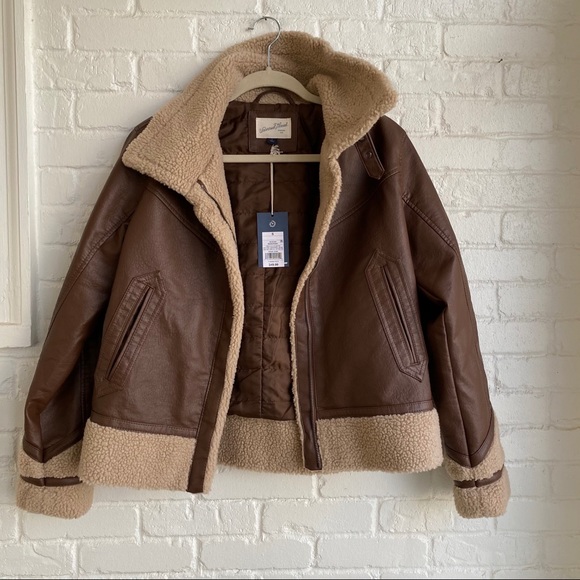 universal thread leather jacket